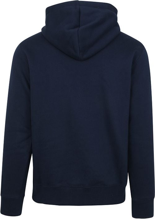Champion Logo Hoodie Druckknöpfe Dunkelblau Product / Achterkant