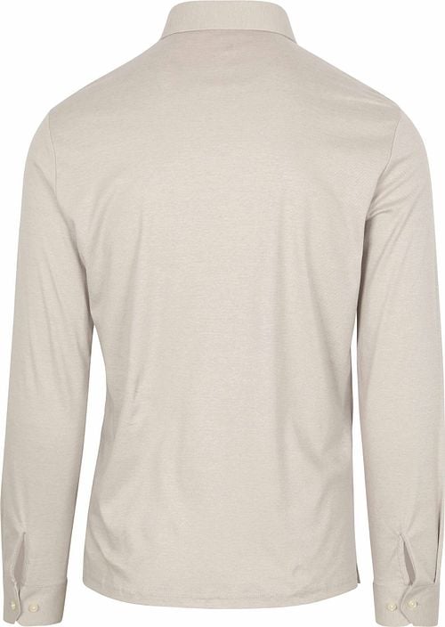 Desoto Longsleeve Poloshirt Essential Beige Product / Achterkant