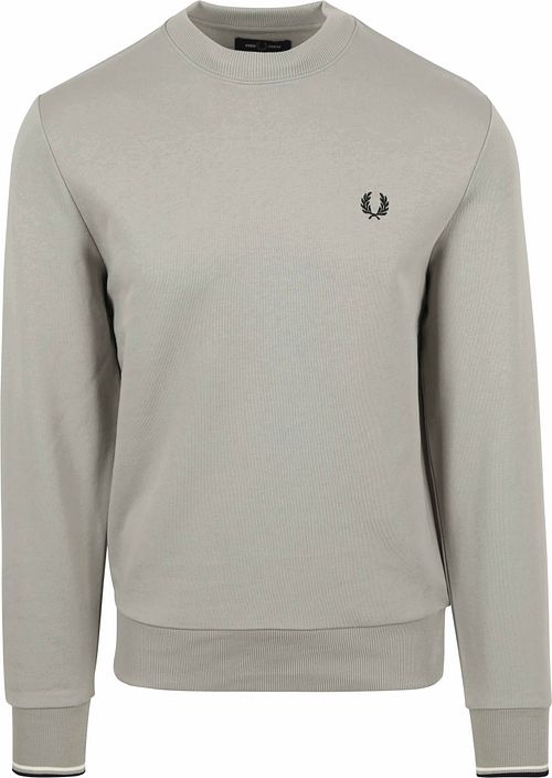 Fred Perry Sweater Logo Limestone Grey Product