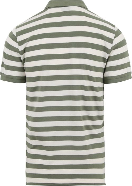 Gant Polo Shirt Stripes Green Product / Achterkant