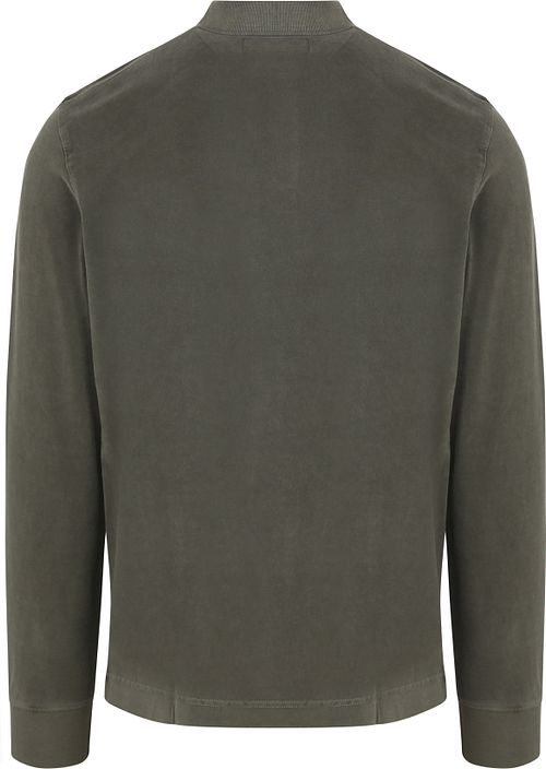 Marc O'Polo Longsleeve Polo Shirt Olive Green Product / Achterkant