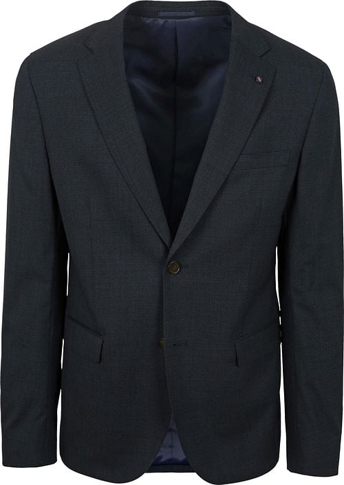Suitable Costume Strato Pied De Poule Laine Marine Product