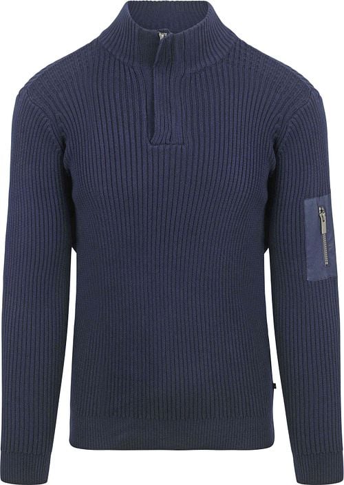 Suitable Mou Half Zip Pullover Navy Product