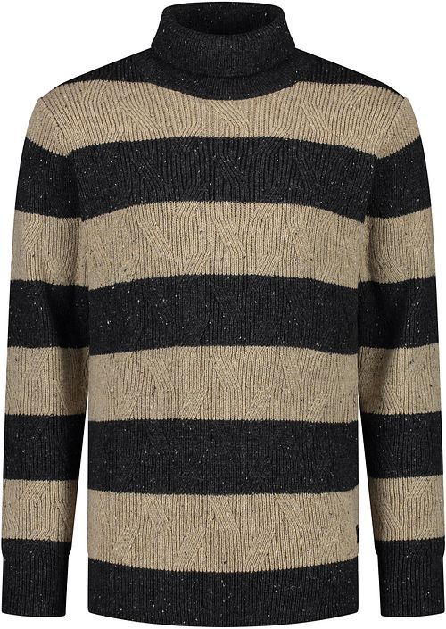 Dstrezzed Rollkragenpullover Wool Mix Streif Anthrazit Product