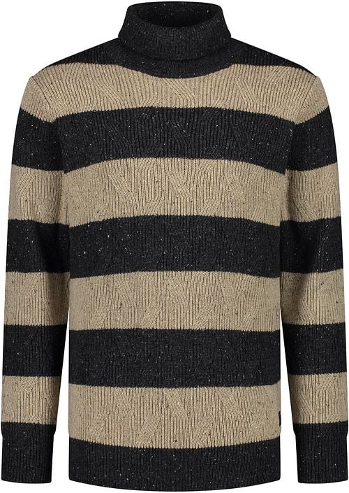 Dstrezzed Turtleneck Wool Mix Stripe Anthracite Product