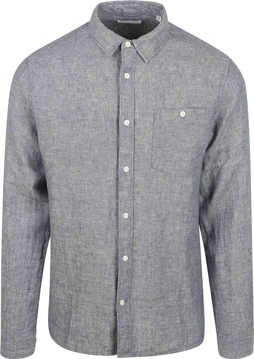 KnowledgeCotton Apparel Overhemd Linnen Vintage Indigo Product