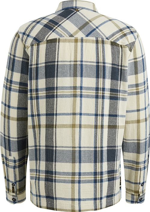 PME Legend Overshirt Checks Ecru Product / Achterkant