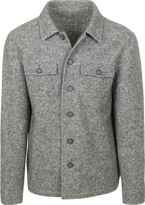 Suitable Overshirt Boiled Wool Blend Grey
