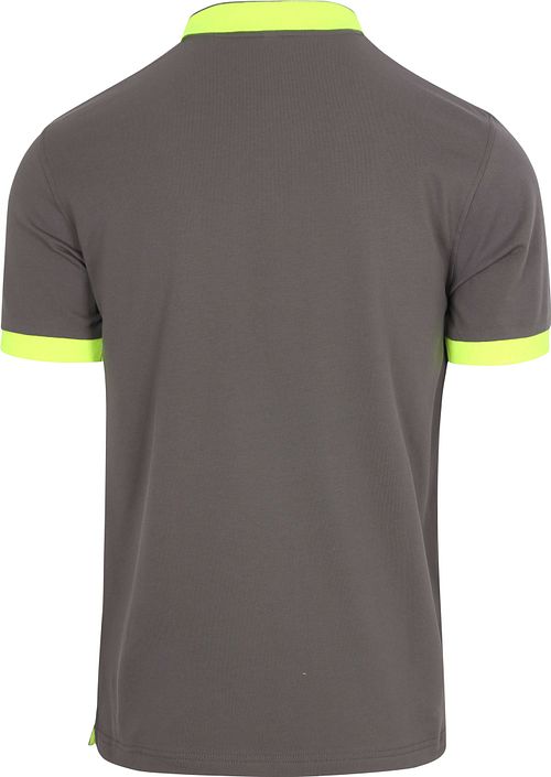 Sun68 Polo Shirt Big Stripe Fluo Anthracite Product / Achterkant