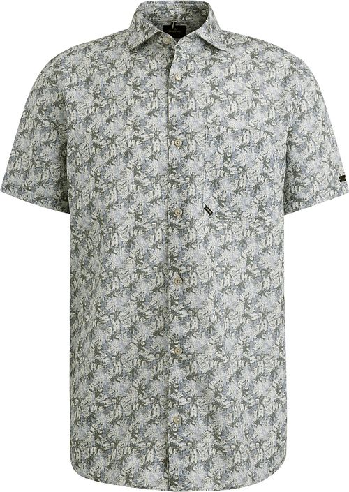Vanguard Short Sleeve Hemd Print Blauw Groen Product