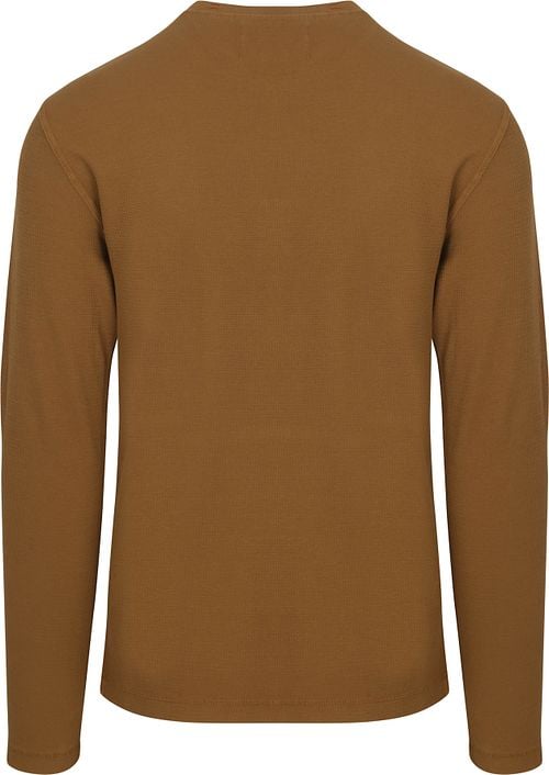 Superdry Pull Henley Waffle Washed Camel Product / Achterkant