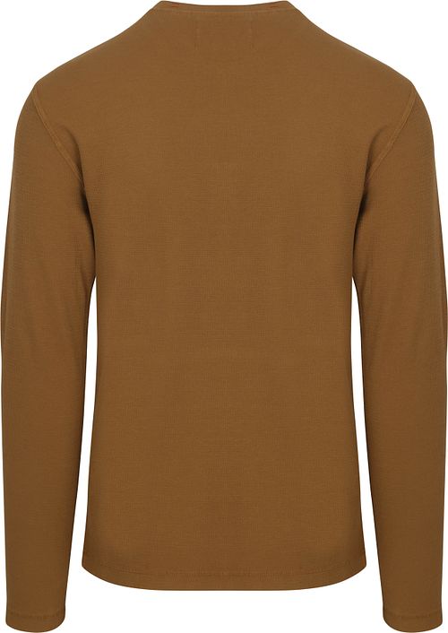 Superdry Pullover Henley Waffle Washed Camel Product / Achterkant