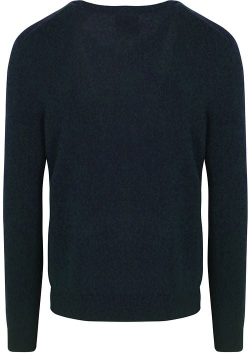 Gant Pullover V-Ausschnitt Wool Blend Navy Melange Product / Achterkant