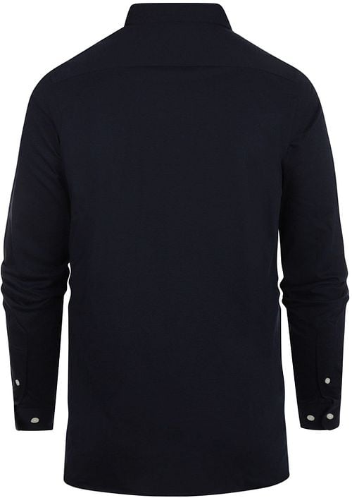 Steppin' Out Overhemd Stretch Piqué Navy Product / Achterkant
