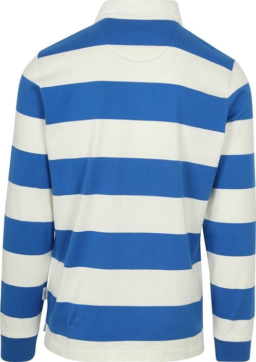 McGregor Rugbyshirt Streep Wit Blauw Product / Achterkant