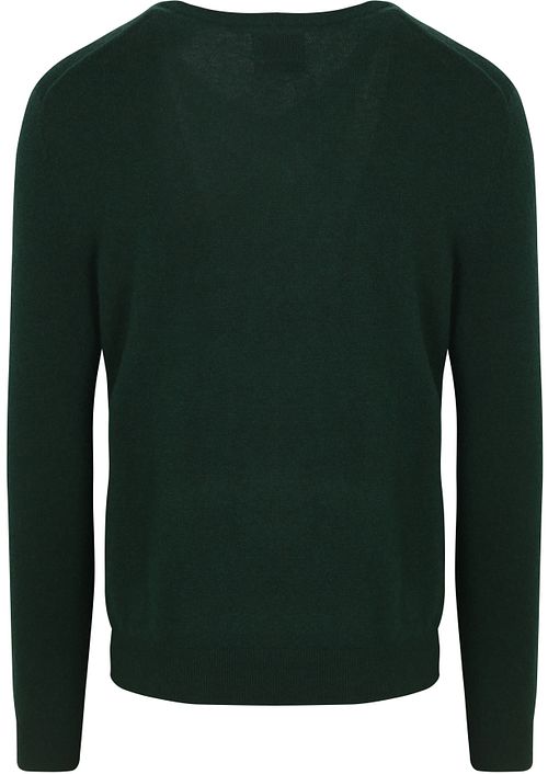 Gant Pullover V-Neck Wool Blend Dark Green Product / Achterkant
