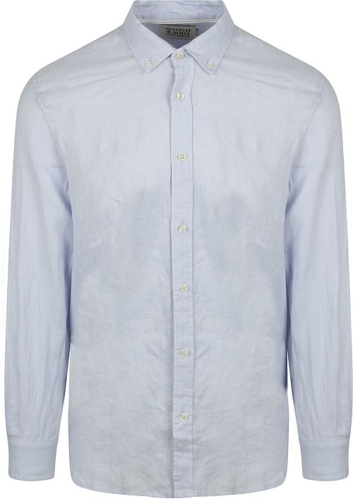 Scotch and Soda Linnen Overhemd Lichtblauw Product