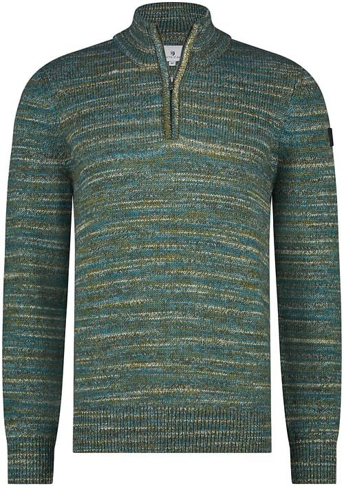State Of Art Half Zip Pullover Melange Green Product