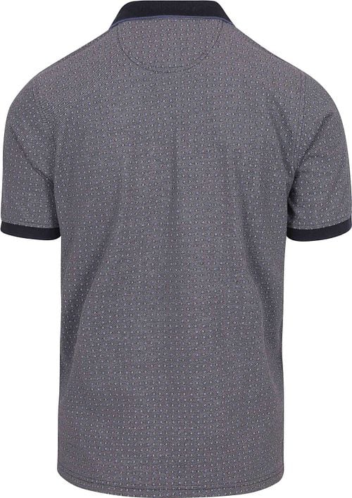 Casa Moda Polo Imprimé Gris Bleu Product / Achterkant