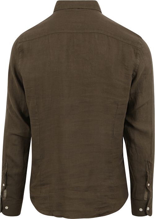 Hackett Hemd Kleidungsstück Leinen Grün Product / Achterkant