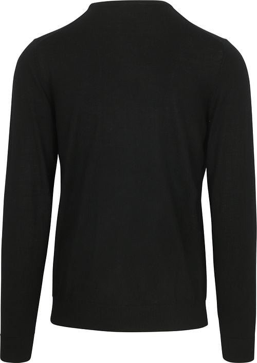 Profuomo Pullover Merino Wool Black Product / Achterkant