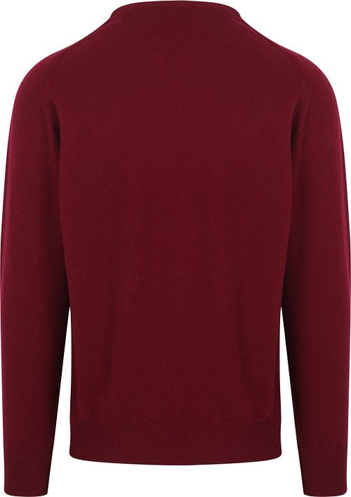 William Lockie Pullover Lambswool Bordeaux Product / Achterkant