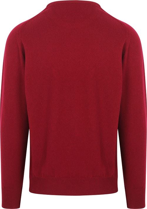 William Lockie Pullover O-neck Lambswool Dubonnet Product / Achterkant