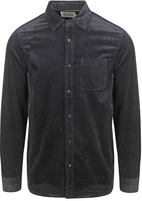 Scotch and Soda Solid Corduroy Shirt Black Product