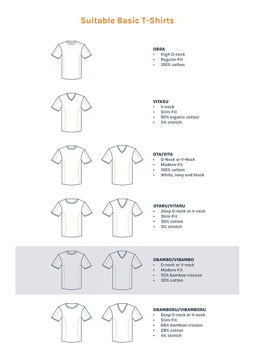 Suitable Obambo T-Shirt Round-Neck White 6-Pack Anders