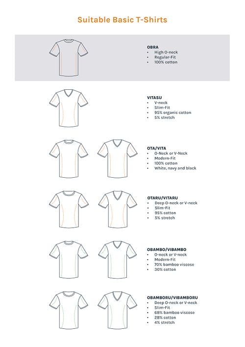 Suitable Obra T-Shirt Hoher Rundhalsausschnitt Weiß 6-Pack Anders