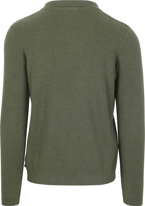 Suitable Pullover Riva Structure Melange Green Product / Achterkant