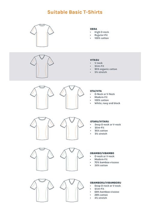 Suitable Vitasu T-Shirt V-Hals Wit 6-Pack Anders
