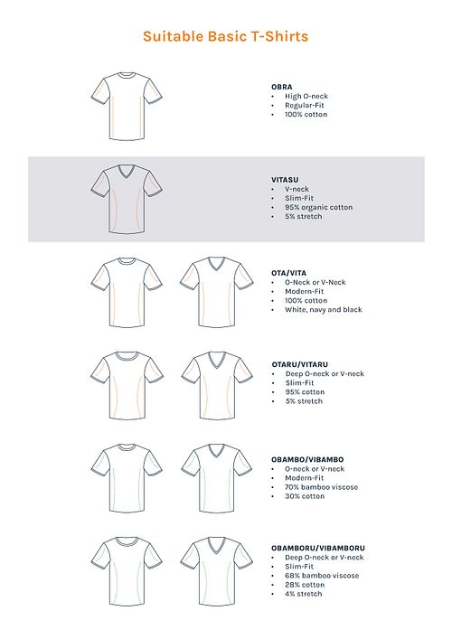 Suitable Vitasu T-Shirt V-Neck White 4-Pack Anders