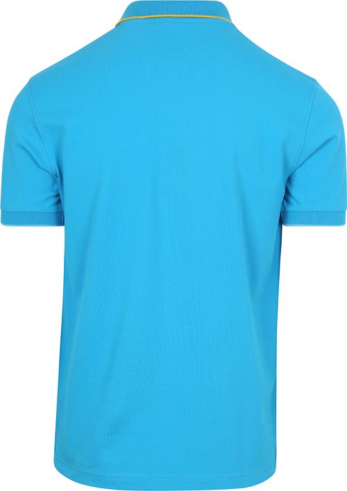 Sun68 Polo Petites Rayures Collar Bleu Product / Achterkant