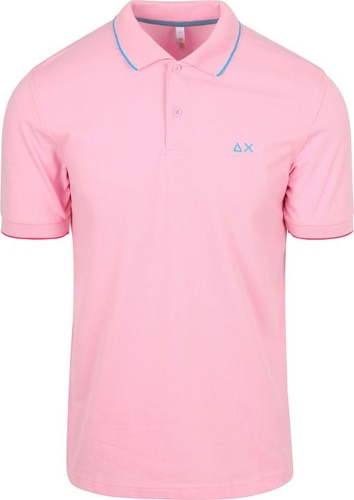 Sun68 Polo Shirt Small Stripe Collar Light Pink Product