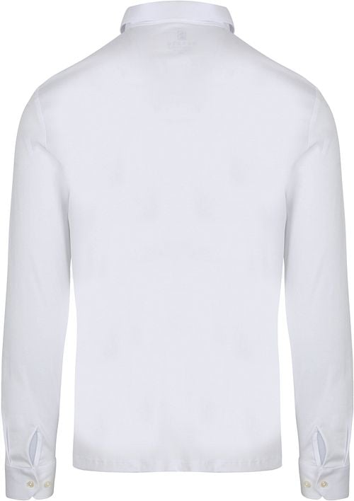 Desoto Longsleeve Poloshirt Essential White Product / Achterkant