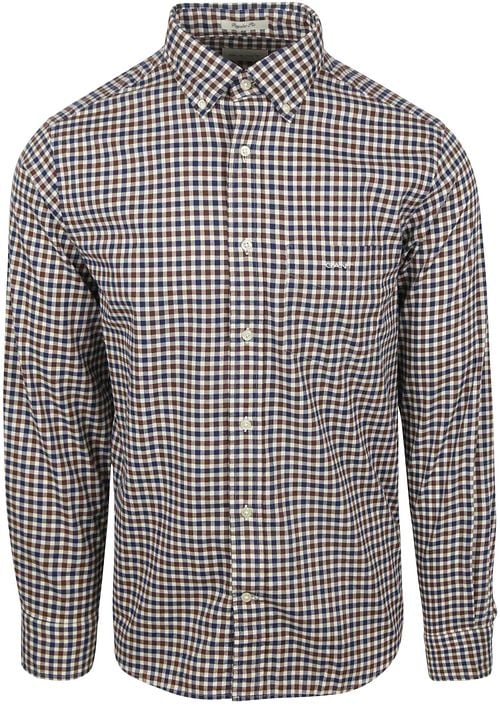 Gant Casual Shirt Twill Plaid Brown Product