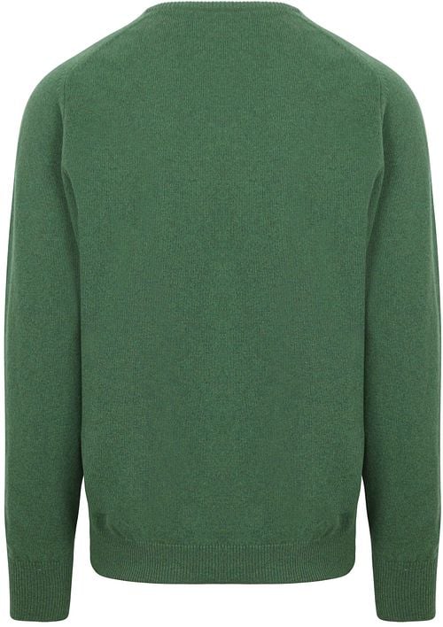 William Lockie V-Neck Lambswool Green Product / Achterkant