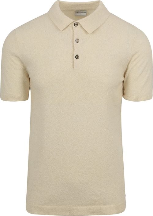 No Excess Knitted Polo Shirt Structure Ecru Product