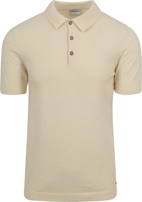 No Excess Knitted Poloshirt Structuur Ecru Product