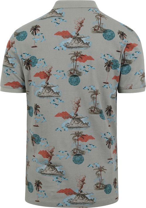 No Excess Polo Shirt Print Green Product / Achterkant