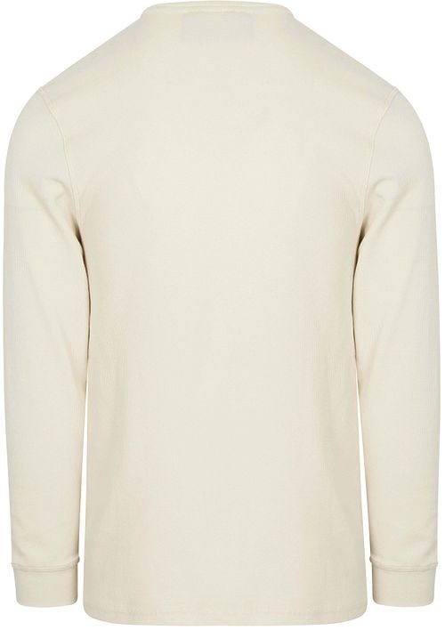 Scotch and Soda Longsleeve Waffle T-Shirt Ecru Product / Achterkant