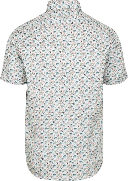 State Of Art Short Sleeve Shirt Print Twill Light Blue Product / Achterkant