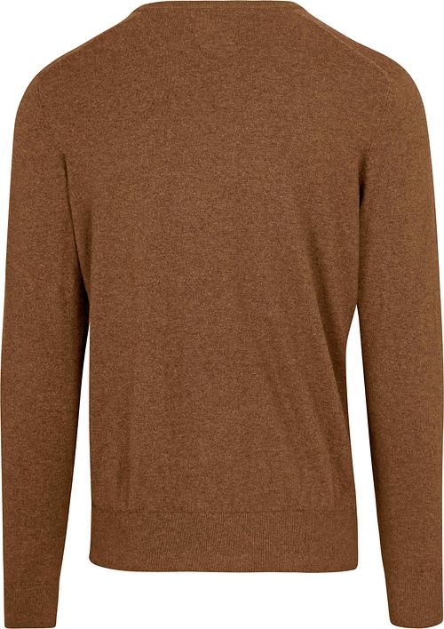 Steppin' Out Pullover Cotton Cashmere V-Neck Camel Product / Achterkant