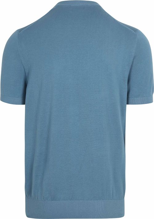 Suitable Knitted T-shirt Pocket Compact Blue Product / Achterkant
