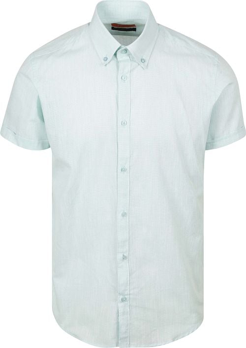 Suitable Short Sleeves Chemise Cotton Slub Vert Clair Product