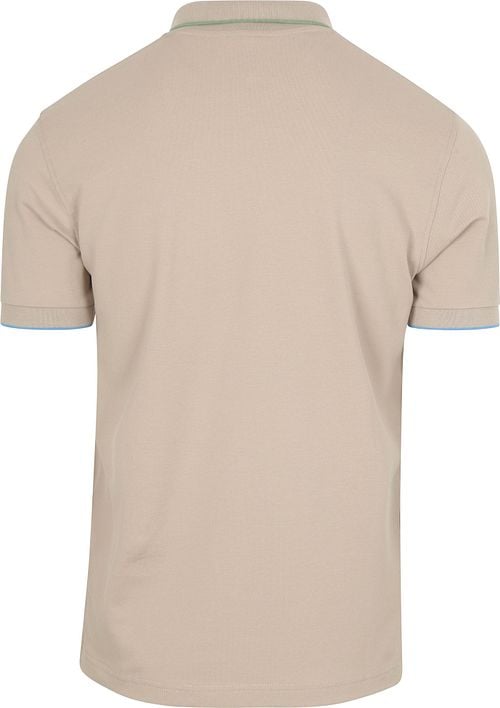 Sun68 Polo Petites Rayures Collar Greige Product / Achterkant