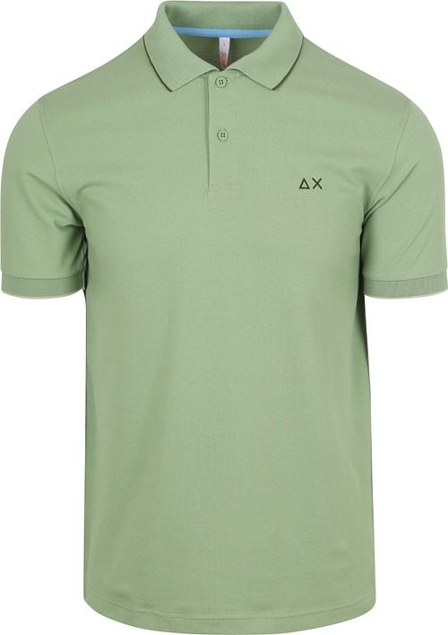 Sun68 Polo Petites Rayures Collar Vert Clair Product