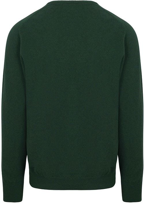 William Lockie Col-V Agneline Vert Foncé Tartan Product / Achterkant
