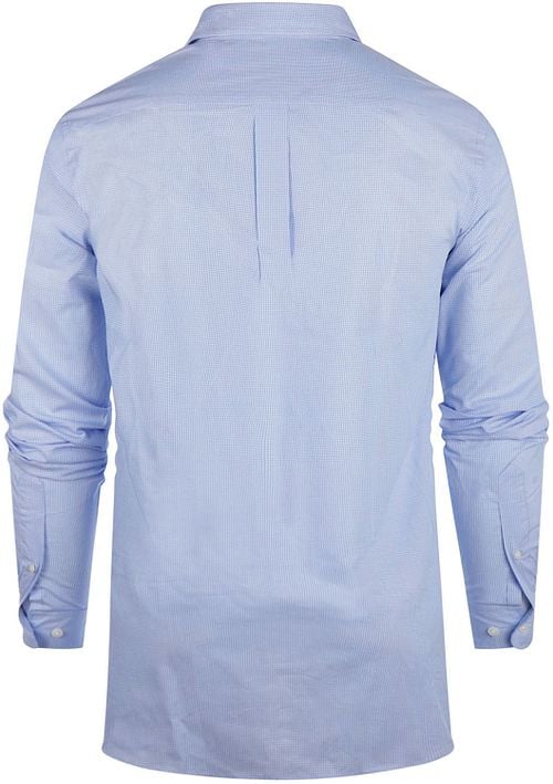 Steppin' Out Overhemd Extra Lange Mouw Ruit Lichtblauw Product / Achterkant